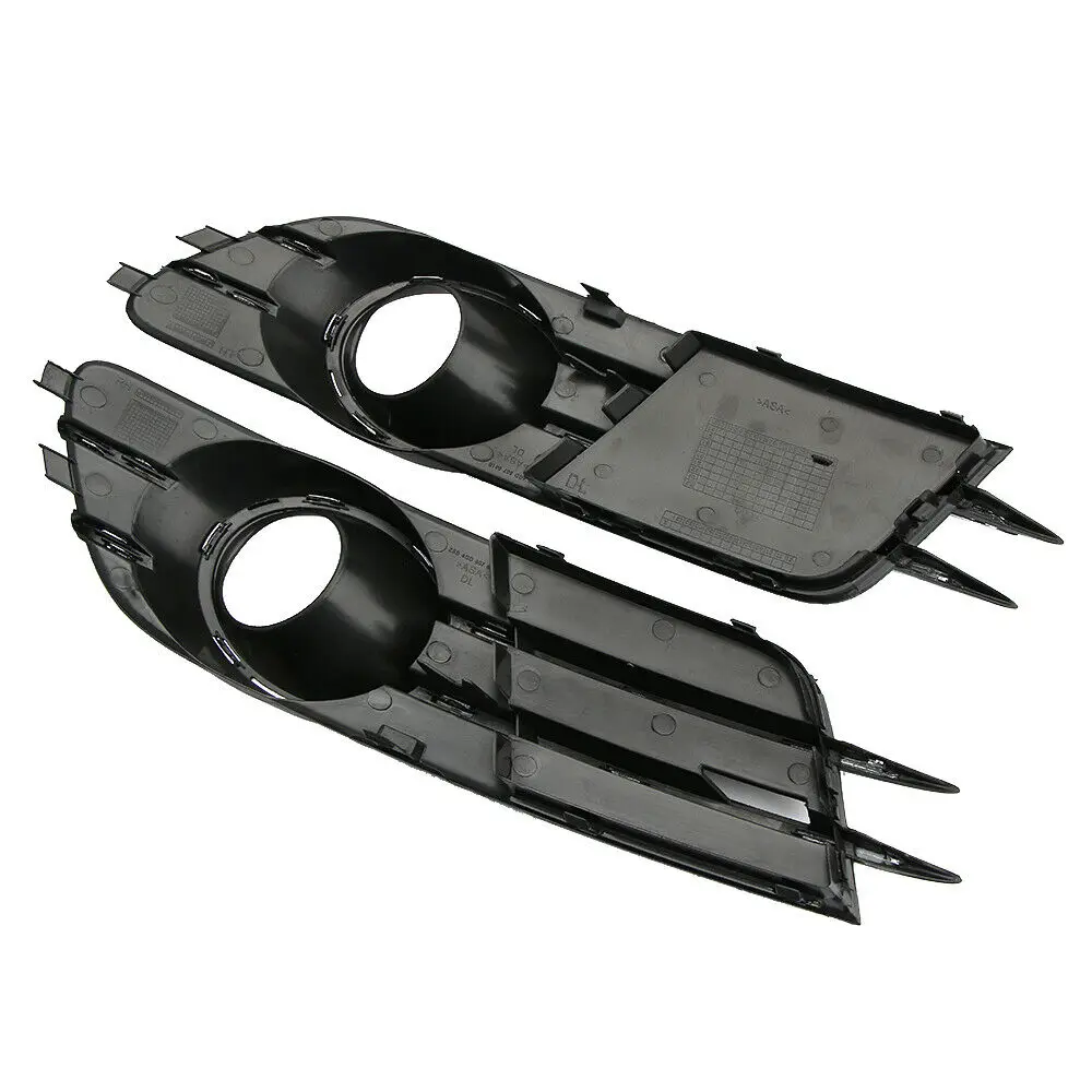 Черный правая/левая передняя бампер туман светильник решетка для 2011 2015 Audi A6 C7