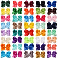 cn 20pcslot 5 colorful solid ribbon hair bow with clips for girls kids hair clips hairpins hair accessories 40 colors