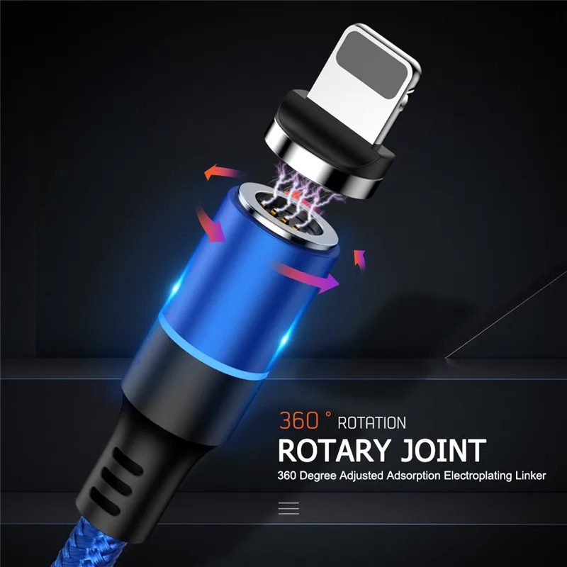 1 м 2 м Магнитный Micro USB кабель для iPhone X XS samsung Android Phone 3A Быстрая зарядка usb type C кабель магнитное зарядное устройство провод шнур