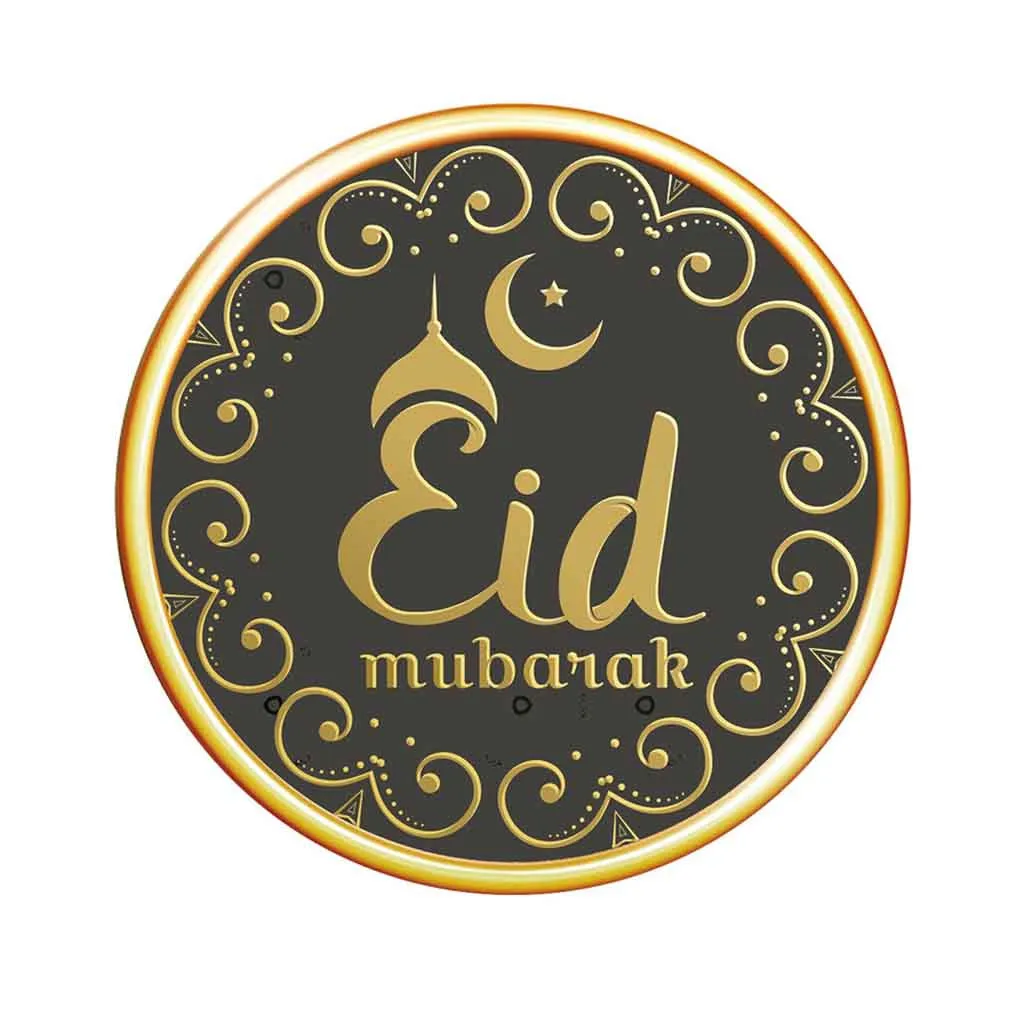 

EID Mubarak Moon Lantern Wall Sticker Round Mural Sticker Muslim Ramadan Decal Adhesive Moon Building Decals