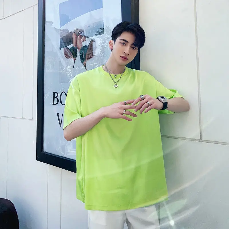 EWQ/Мужская одежда трехцветная мерсеризованная атласная ткань яркий короткий