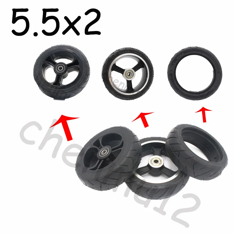 

5.5x2 High-quality Explosion-proof Solid Rubber Tires Suitable for Small Electric Scooters with Alloy Wheels/plastic Wheels