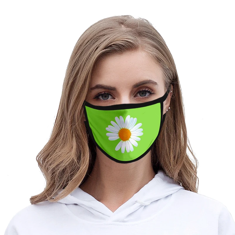 

Daisy Print New 3d Mask Fashion Sport Face Mask Adult Kid Mask Washable Dustproof Mouth Mask Reusable Fabric Anti Pollution Mask
