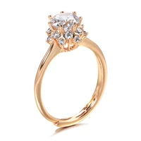 585 rose gold 1 carats cz diamond ring set for women men luxury engagement bizuteria anillos jewelry 2022 new