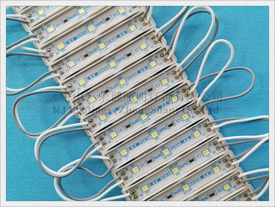 SMD 2835 Светодиодный светильник модуль для Букв знак IP65 Светодиодный модуль DC12V SMD2835 3 светодиодный 0,8 Вт 90lm 64 мм* 9 мм Высокая яркость Энергосбережение