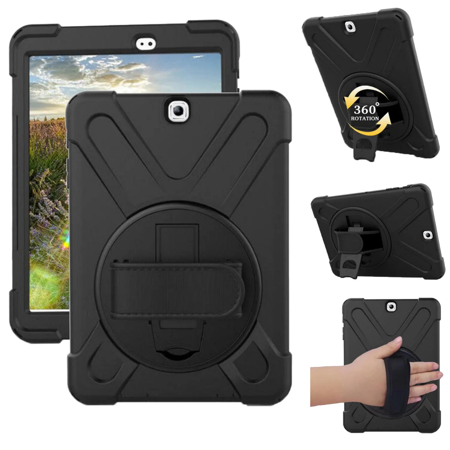 Чехол для Samsung Galaxy Tab S2 9 7 T810 T813N T815 T819 вращающаяся подставка/ремешок рук
