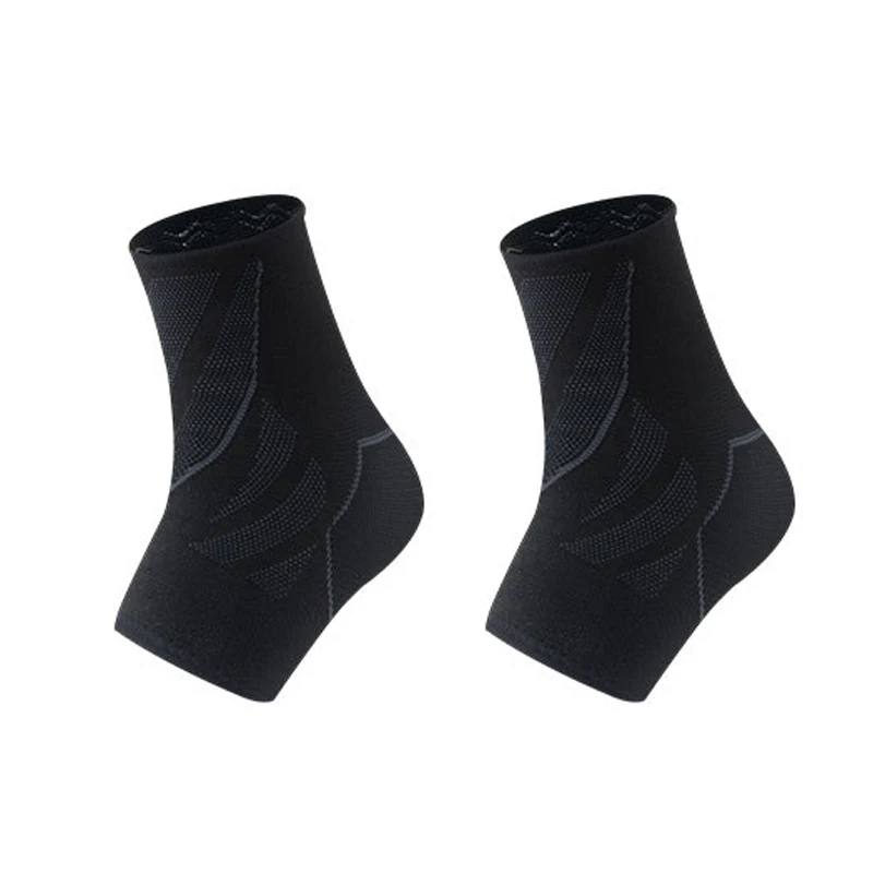 2 Pieces Black WorthWhile, 1 шт., компрессионная поддержка голеностопа, противоскользящая, для мужчин и женщин, для тренажерного зала, фитнеса, нейлоновые эластичные ремешки для ног, защита для футбола - Цвет: 2 Pieces Black