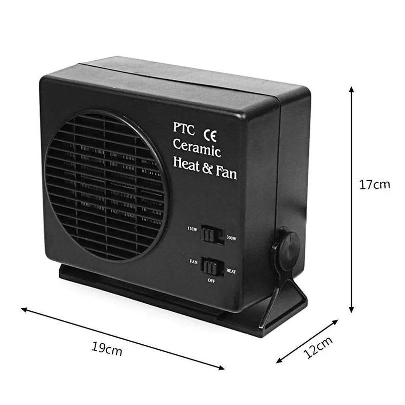 12V автомобильный обогреватель вентилятор 150W 300W Переключатель керамический