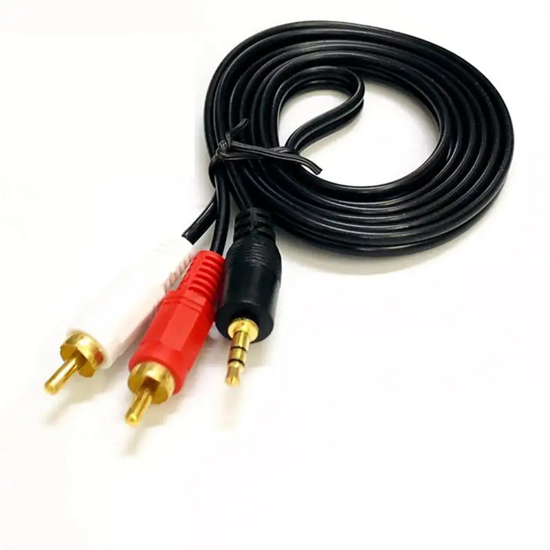 3 5 мм мужской разъем для AV 2 RCA Мужской стерео Музыка Аудио Кабель AUX + терминал * 4 MP3
