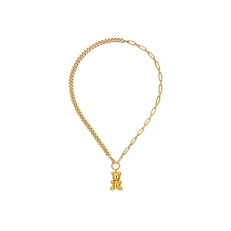 

Original design high-level sense cute bear fashion personality couple necklace bracelet girl
