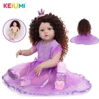 keiumi full silicone reborn boneca baby dolls realistic boom hair princess bath bebe toddler dolls toy for birthday gifts