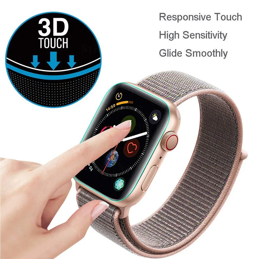 Для Apple Watch 2018 Защитная пленка для экрана серии 4 5 44 мм 40 полное покрытие TPU мягкая