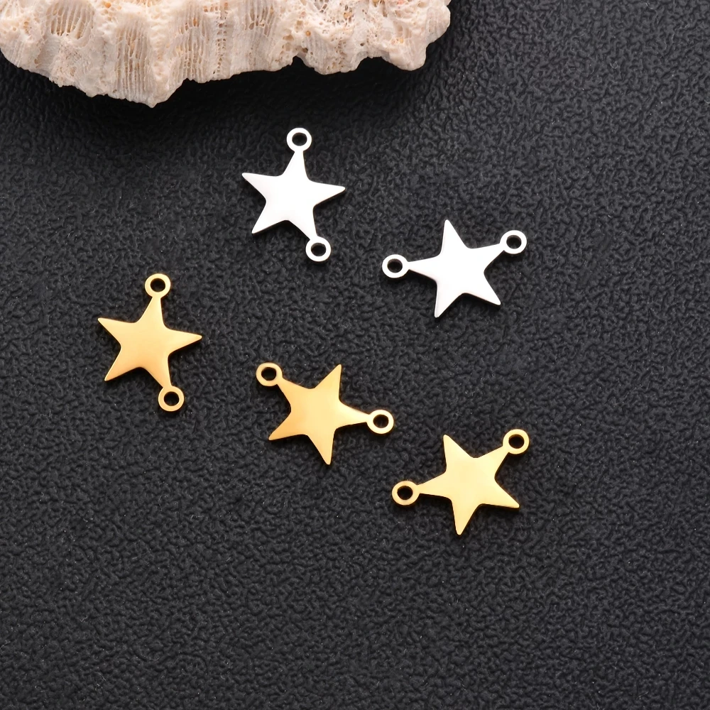 Соединитель для самолета/звезды из нержавеющей стали с двумя отверстиями 5 шт. |