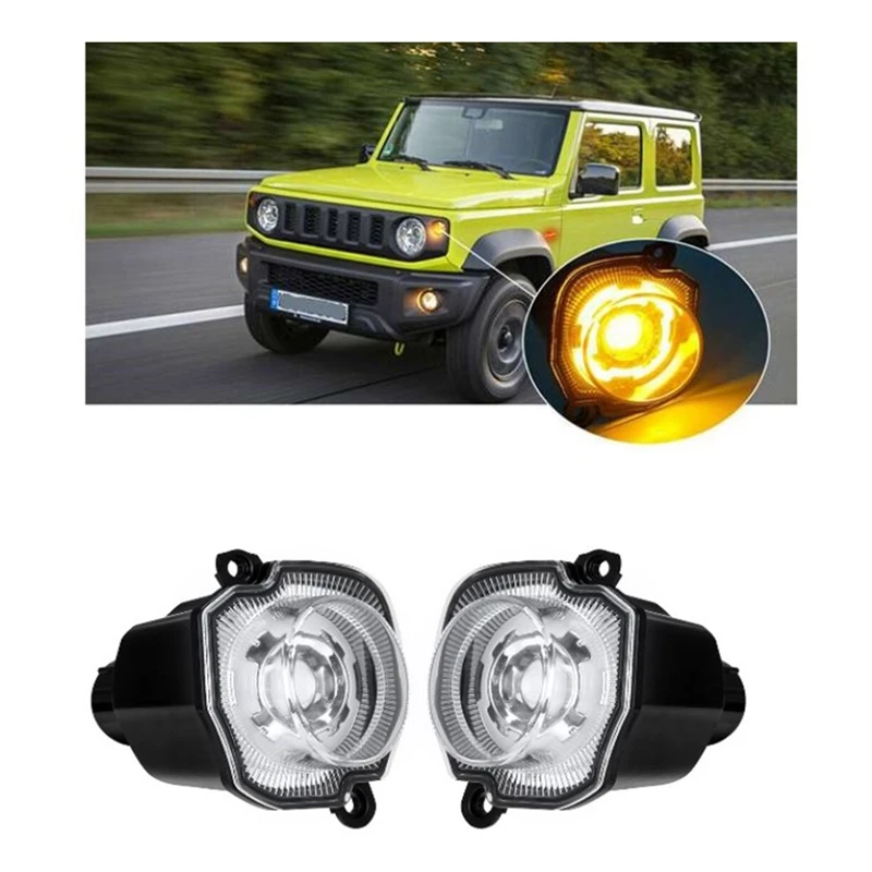 

Led Car Turn Signal Light Round Fog Light for Suzuki Jimny JB64 Jb74 2018-2020 White Head Marker Daytime Running Light