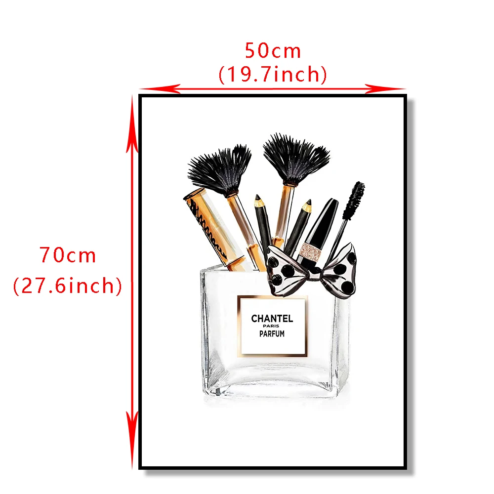 

Nordic Fashion High Heels Perfume Cosmetics Canvas Painting Decoration Poster for Modern Home Living Room Art Wall Decor No Fram