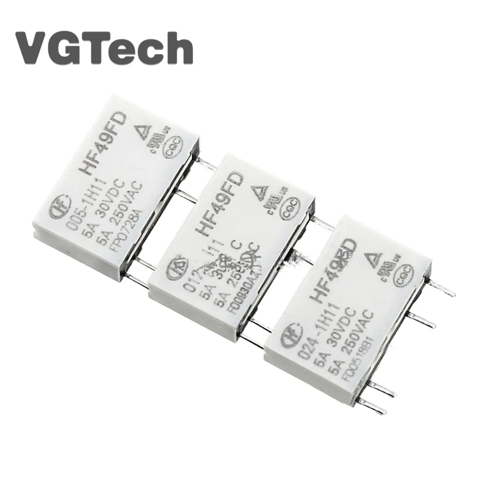 

100 шт реле DIP4 HF49FD-005-1H12T HF49FD-012-1H12T 5V 12V 24V 5A