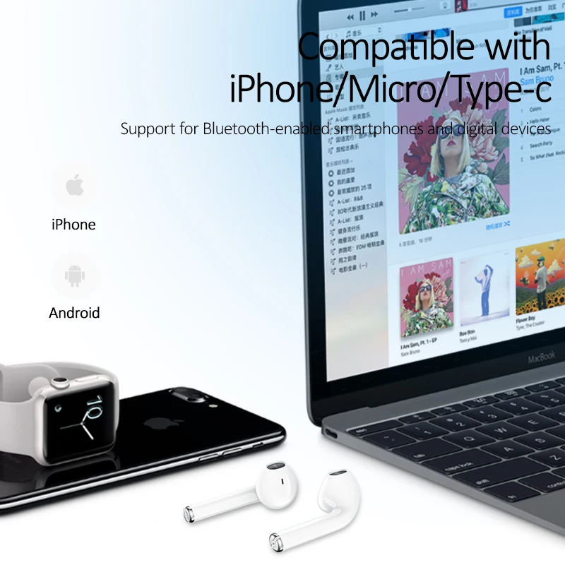 Беспроводные Bluetooth наушники UASMS TWS для iphone 11 pro max Samsung Xiaomi стереогарнитура 5 0 ios