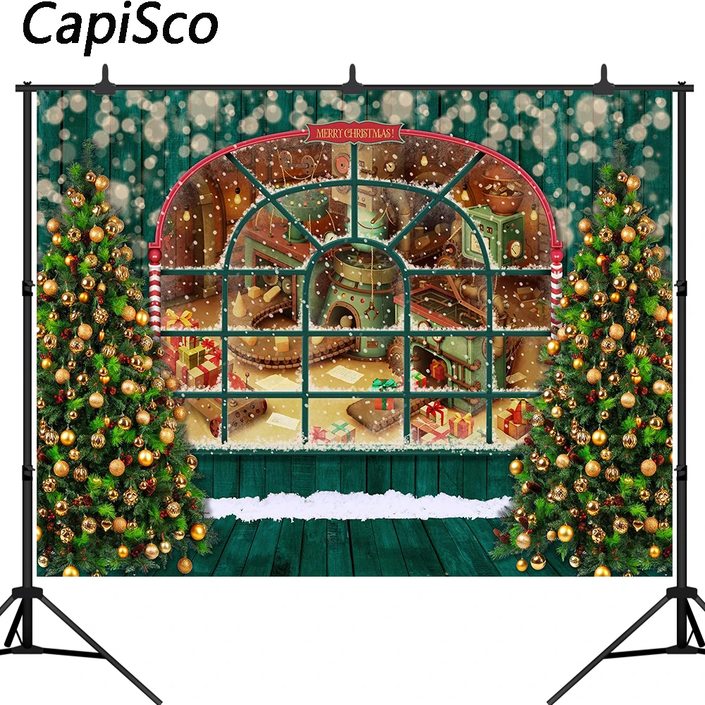 

Каписко Рождественская елка задник с игрушкой фабрика деревянная стена фон для фотосъемки рождественские вечерние фотосессии украшения фото стенд реквизит