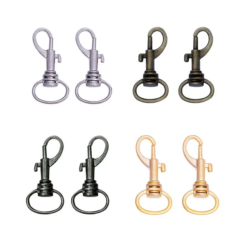 

LMDZ Buckle Metal Key Ring Clip Rotary Trigger Key Hook Buckle Clip Diy Key Chain Retaining Ring Dog Chain Collar Buckle