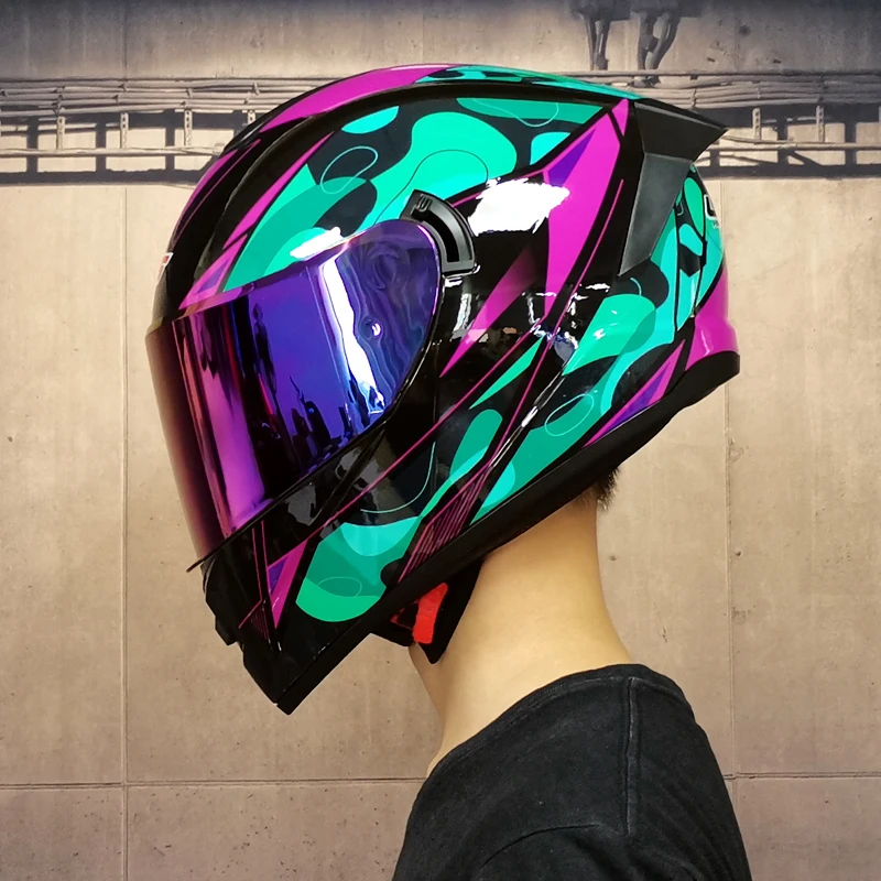 

Safety motorcycle helmet racing full helmet motorcycle classic collar helmet headgear Casque Casco Capacete