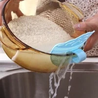smile clip type cleaning rice washing dewatering sieve drainer device strainer cooking tools debris filter kitchen gadgets