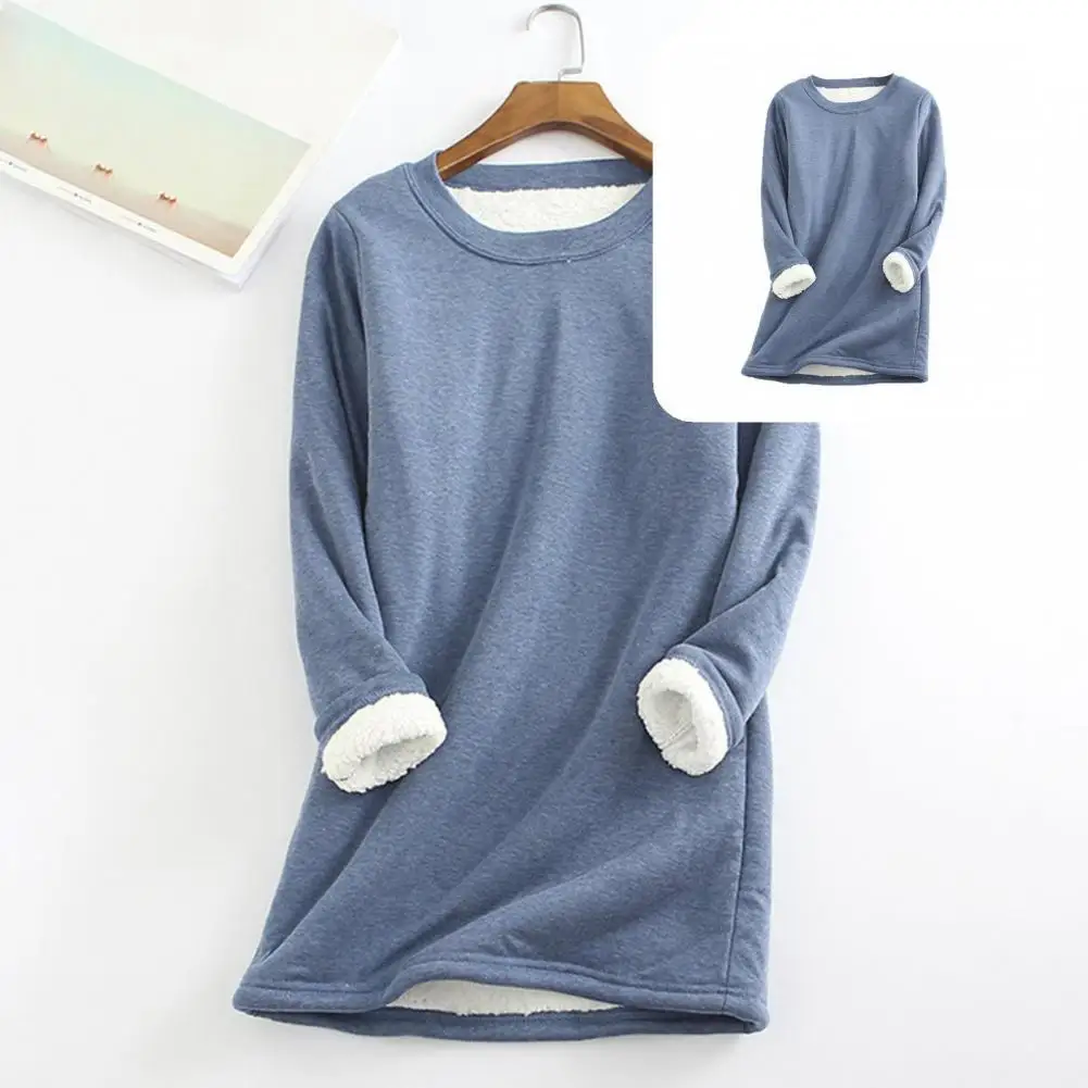 

Осенне-зимняя свободная Базовая рубашка средней длины с плюшевой подкладкой на Рождество