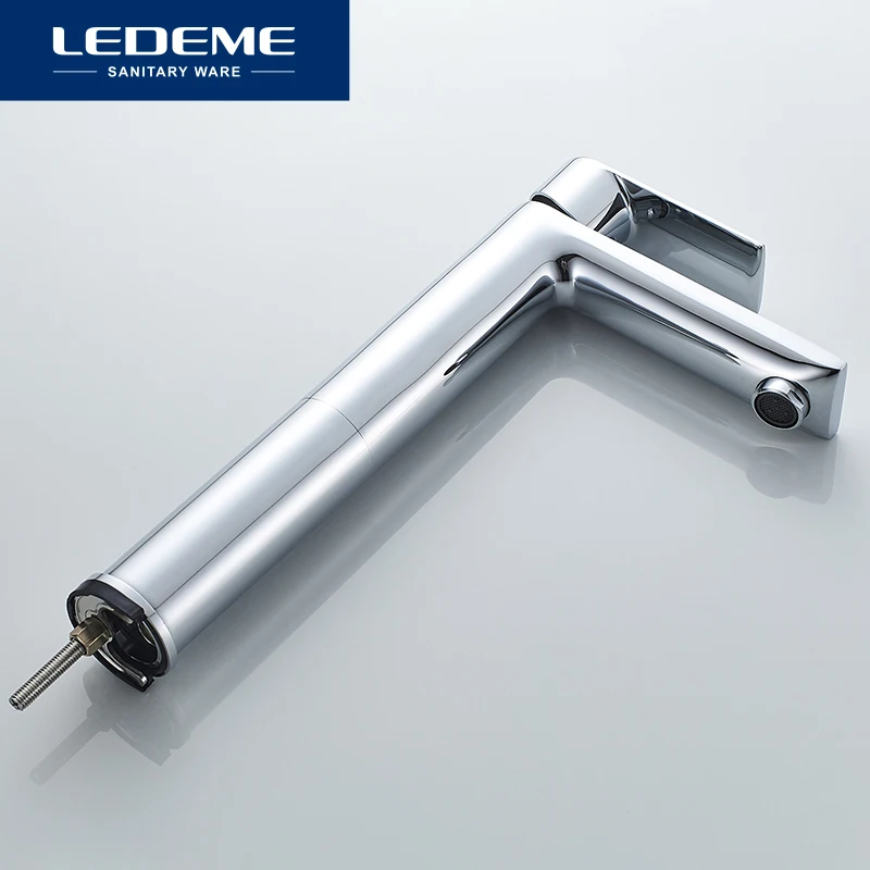 LEDEME хромированный смеситель для раковины на бортике ванной комнаты горячей и