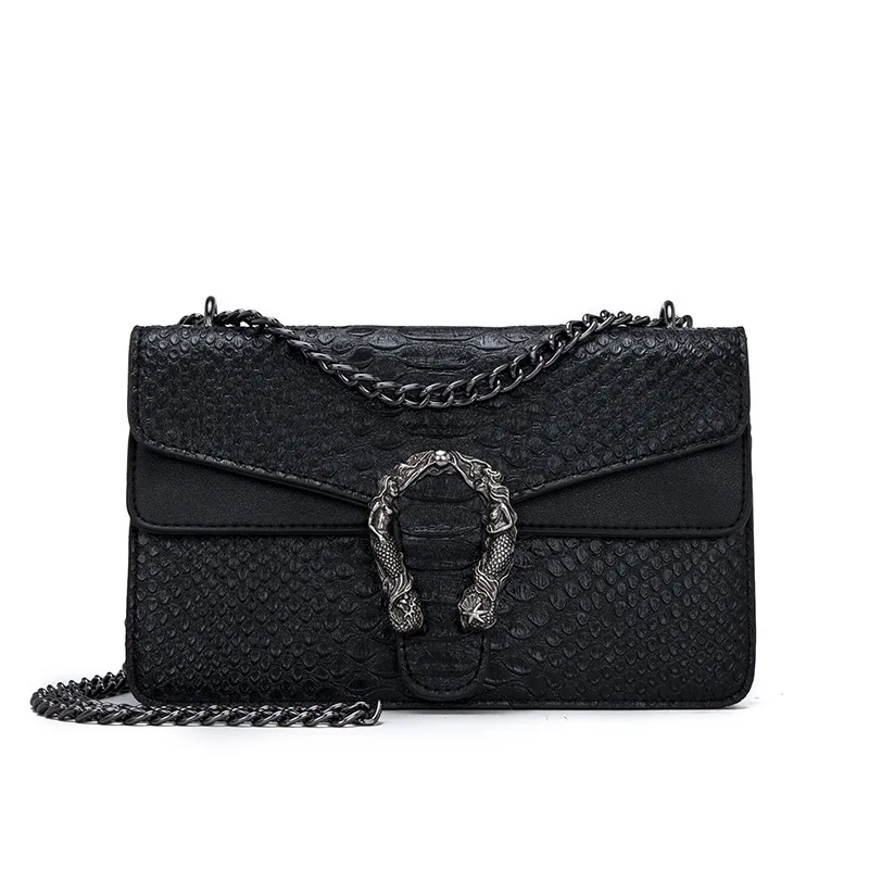 

Snake Fashion Brand Women Bag Alligator PU Leather Messenger Bag Designer Chain Shoulder Crossbody Bag Women Handbag