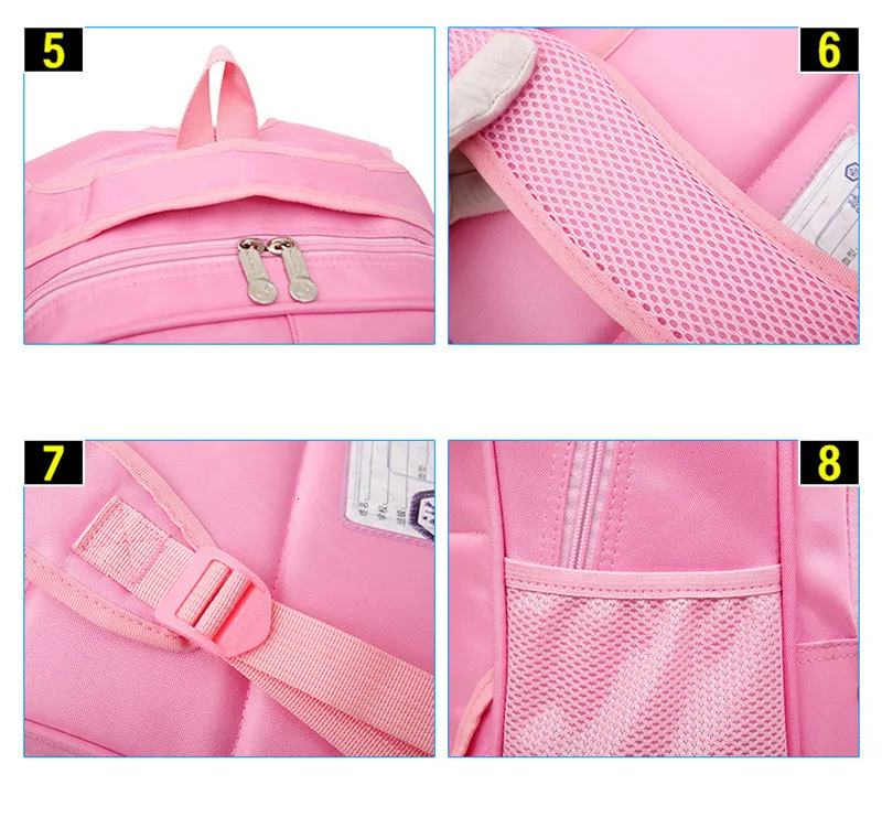 Для съемный детские школьные сумки с 2/6 колеса 2 шт./компл. девочек тележка рюкзак