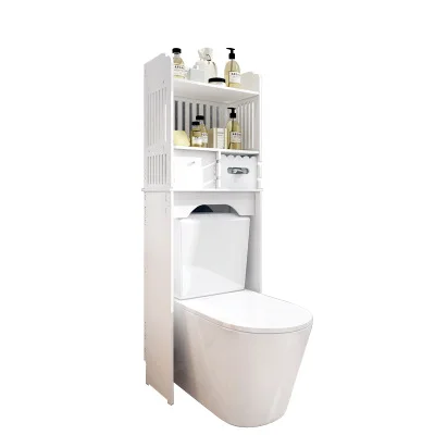 

Waterproof toilet toilet shelf floor-to-ceiling bathroom toilet storage cabinet behind the top of the toilet