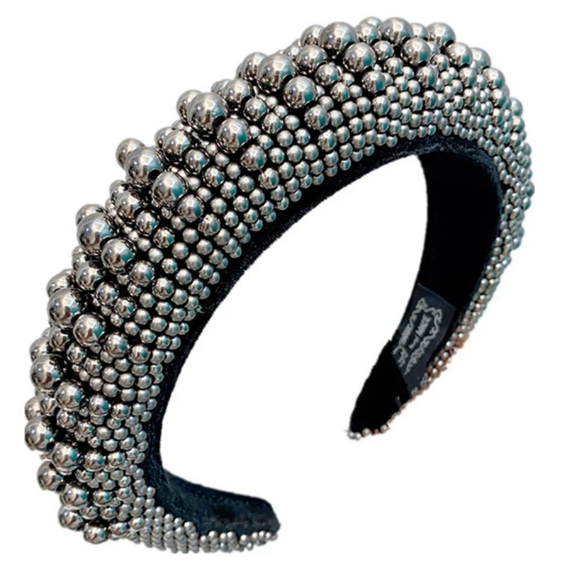 

1 Pcs Bracelet Earrings Necklace Rings Storage Case & 1 Pcs Pearl Headband for Women Padded Headband