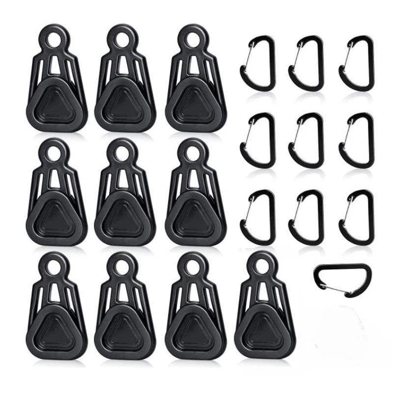 

10 Pieces Tarp Grabbers Awning Banner Waterproof Cloth Tarp Clip,Tent Fixed Clip Buckle Windproof Rope Tightening Buckle