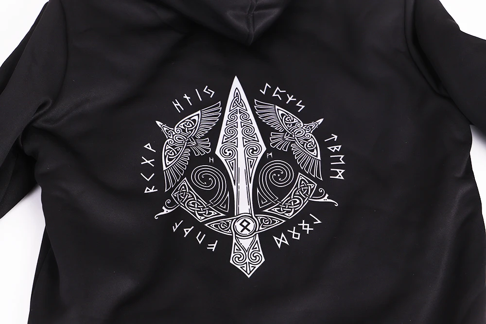 Odin Vikings толстовка мужская Viking Berserker стильная куртка зимняя брендовая теплая флисовая толстовка с капюшоном в стиле хип-хоп пальто Homme 5XL