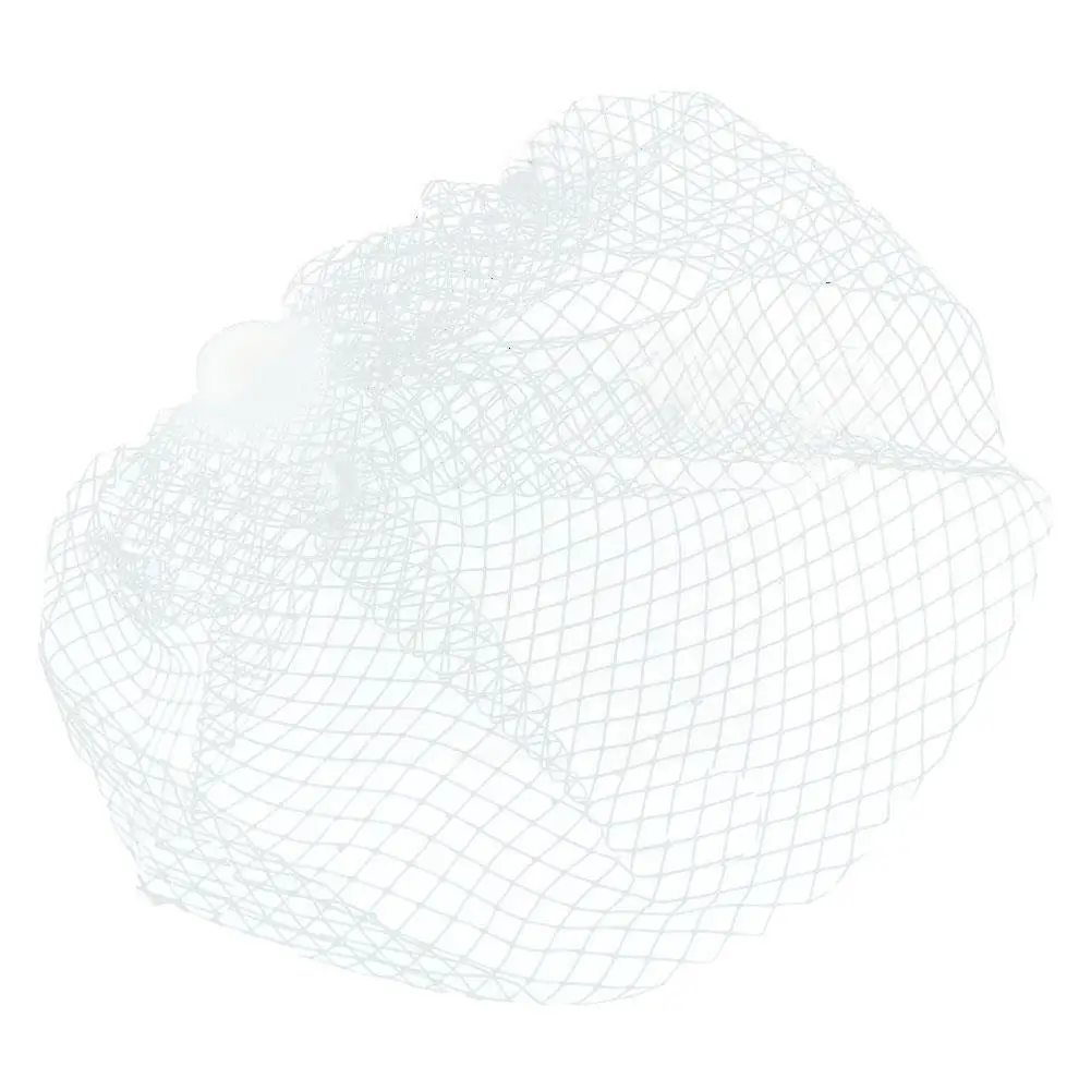 

Vintage Mesh Unique Face Veil Headdress Handmade White Black Hats Simple Hairpin Dress Bridal Brooch Accessories Wedding X9a0