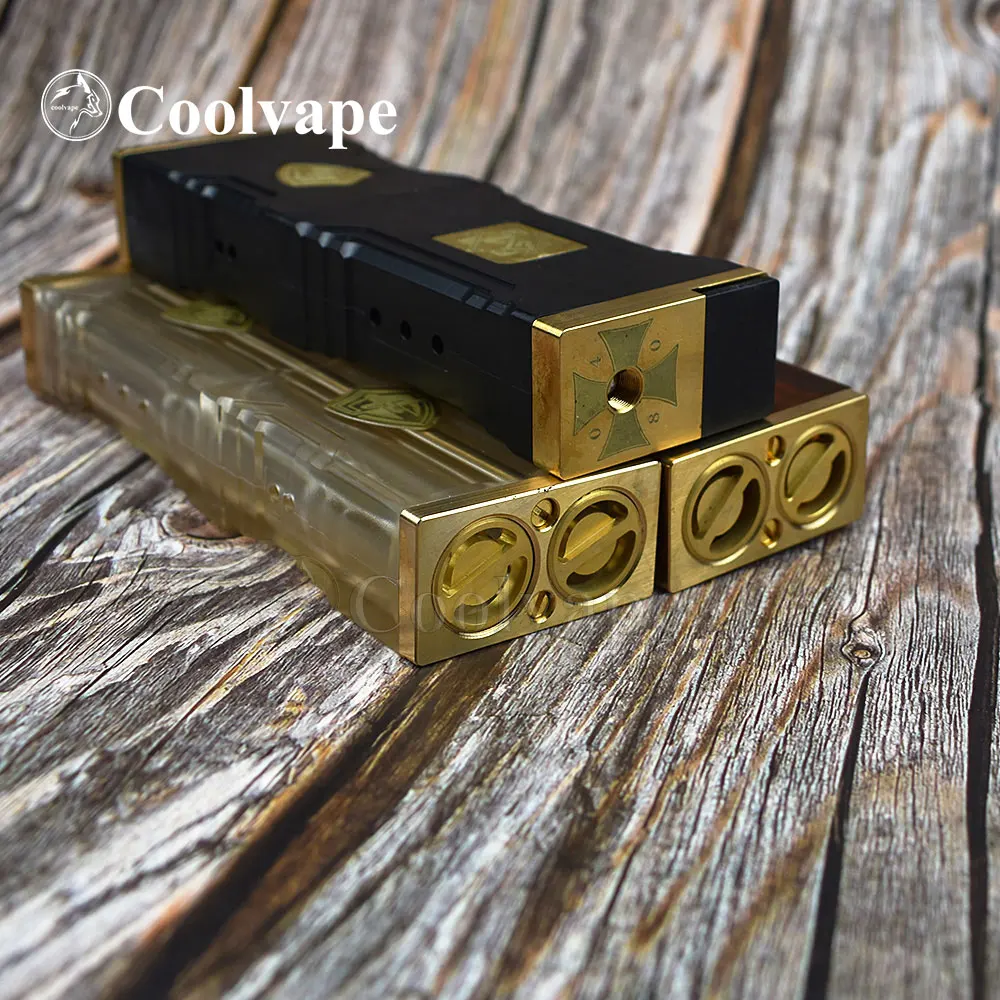 Coolvape knight mod kit подходит для 4*18650 Аккумуляторный механический мод e-cigarette Brass PEI