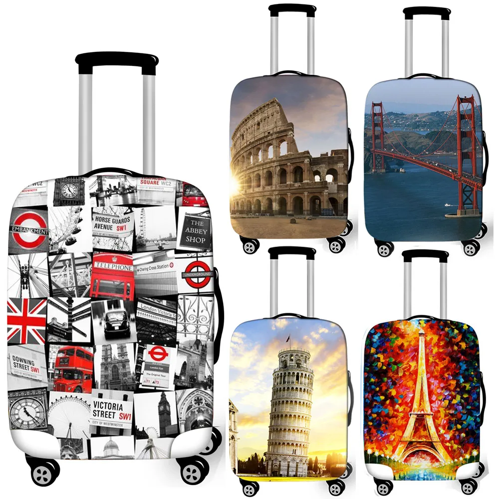 Чехол для багажа Торре ди Пиза/колозеум путешествий эластичный чехол костюма