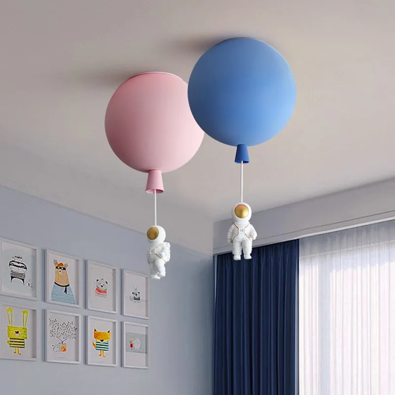 

Color Decorative Ceiling Lamp In Kindergarten Warm Bedroom Kids Room Balloon Chandelier Fashion Clothing Store Pendant Lights