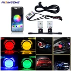 Автомобильный светодиодный дьявольский глаз Demon Evil Eyes DRL Led Bluetooth-совместимое приложение RGB 2,5 фары мини-проектор Lenscar аксессуары