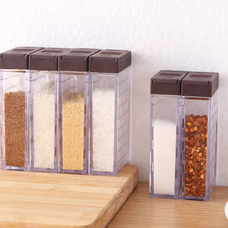 Коробка для приправ кухонные банки хранения специй прозрачная PP коробка соли