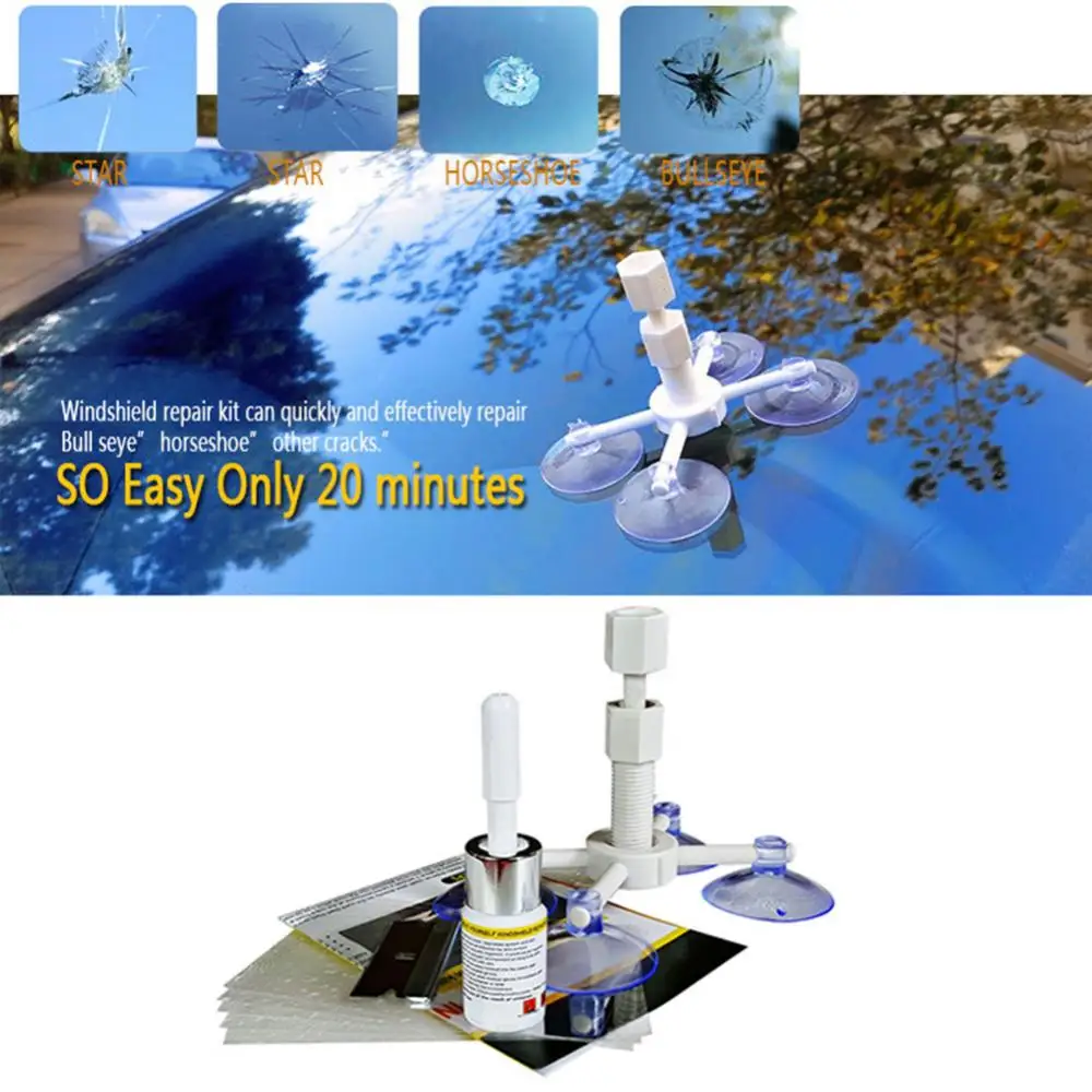 80% горячая Распродажа лобовое стекло автомобиля Ремкомплект чип окна Экран