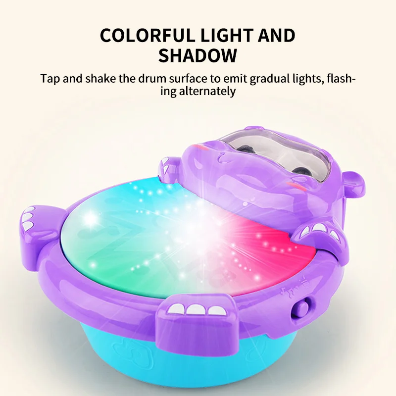 

Baby Electronic Drum Music Cute Shape Hand Clap Drum Battery Powered Electronic Drum Musical Intelligence Electronic Drum Toy