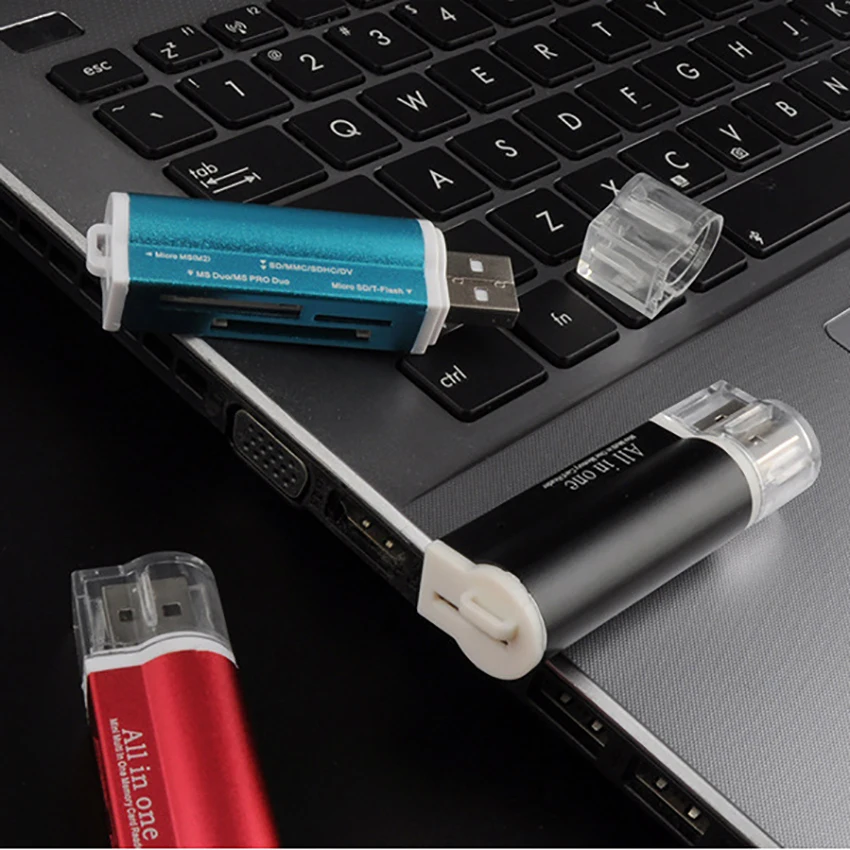 

USB 2.0 SD Card Reader 4 Slots for PC, Laptop, Windows, SDXC, SDHC, TF, SD, MMC, RS-MMC, Micro SDXC Micro SD, Micro SDHC