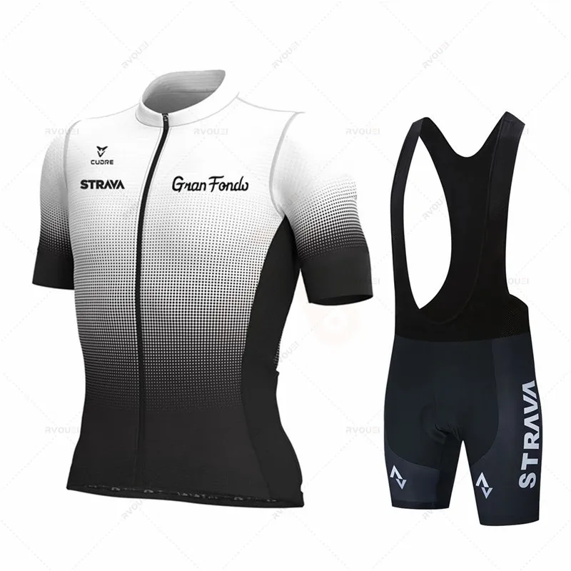 

2021 новый белый костюм для велосипедной команды STRAVA с коротким рукавом, мужской трикотаж для велоспорта, летние дышащие комплекты одежды для...