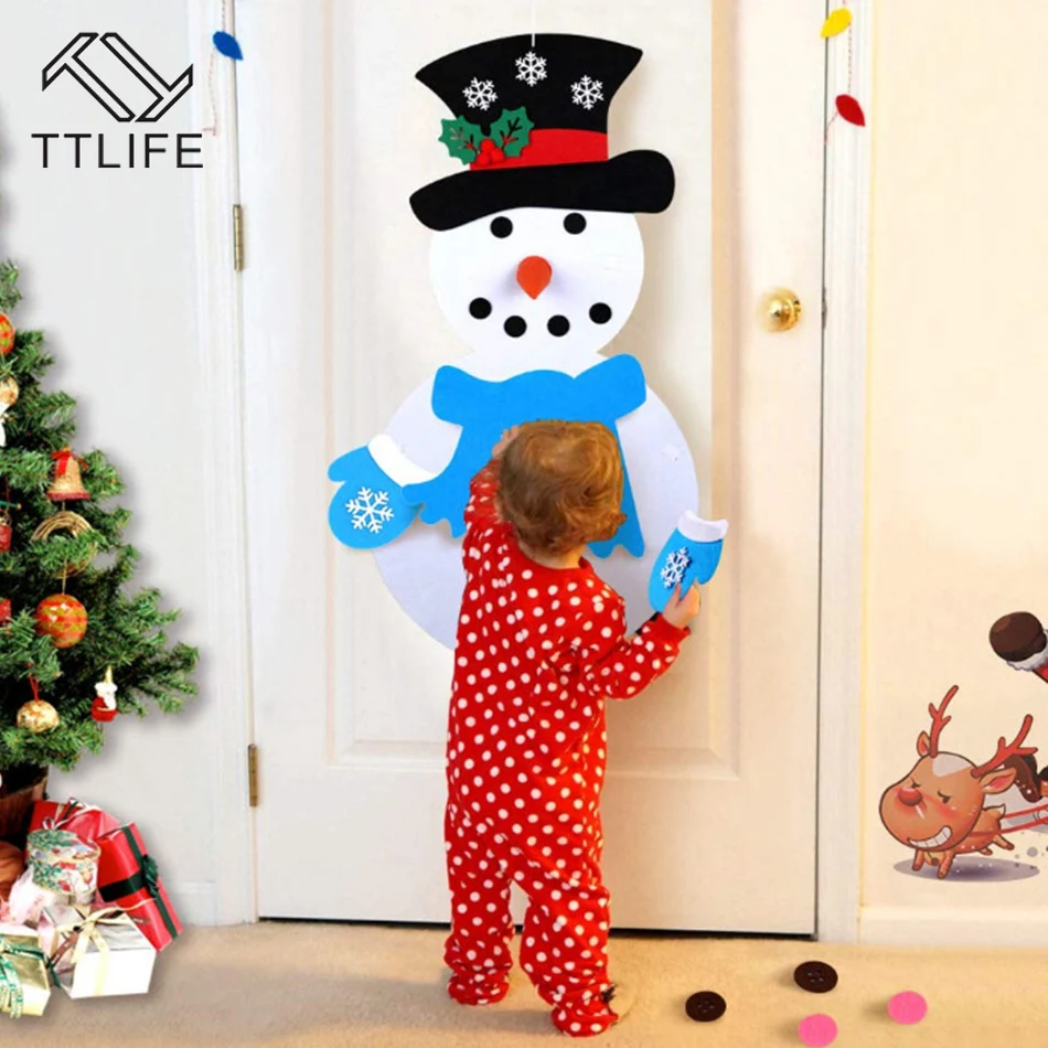 Фетровая детская дверь TTLIFE Настенный комплект для подвешивания с наклейкой