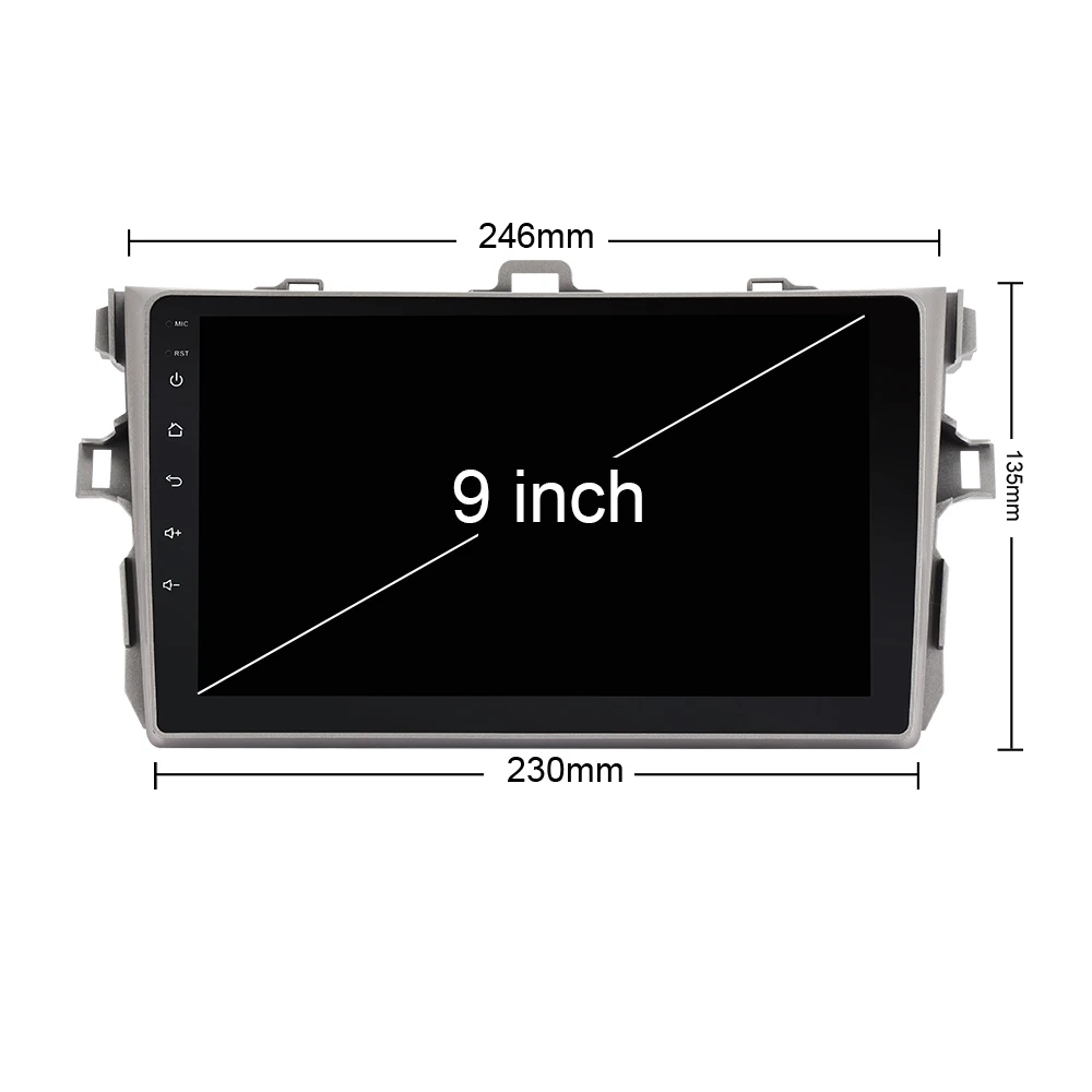 Автомагнитола 2 Din на Android мультимедийный видеоплеер с GPS для Toyota Corolla E140/150 2007 2011 DSP 4