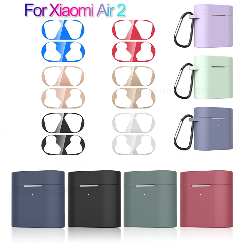 Металлический пылезащитный чехол с полным покрытием для Xiaomi Airdots Pro 2 Air стикер Mi