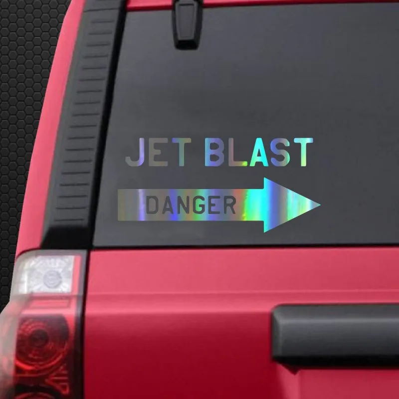 

Interesting Car Sticker PVC Jet Blast Danger Waterproof Windshield Decorative Art Pattern Decal Accessories 18cm X 9cm