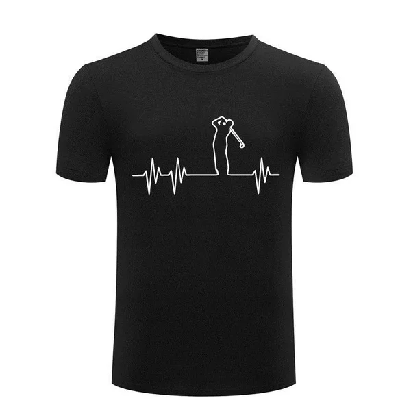 

Men T-shirt Short Sleeve Golfer Heartbeat - Golf Golf Novel