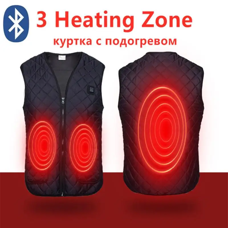 

Мужской осенне-зимний умный жилет с подогревом, жилет с электрическим подогревом USB, женская уличная теплая зимняя куртка