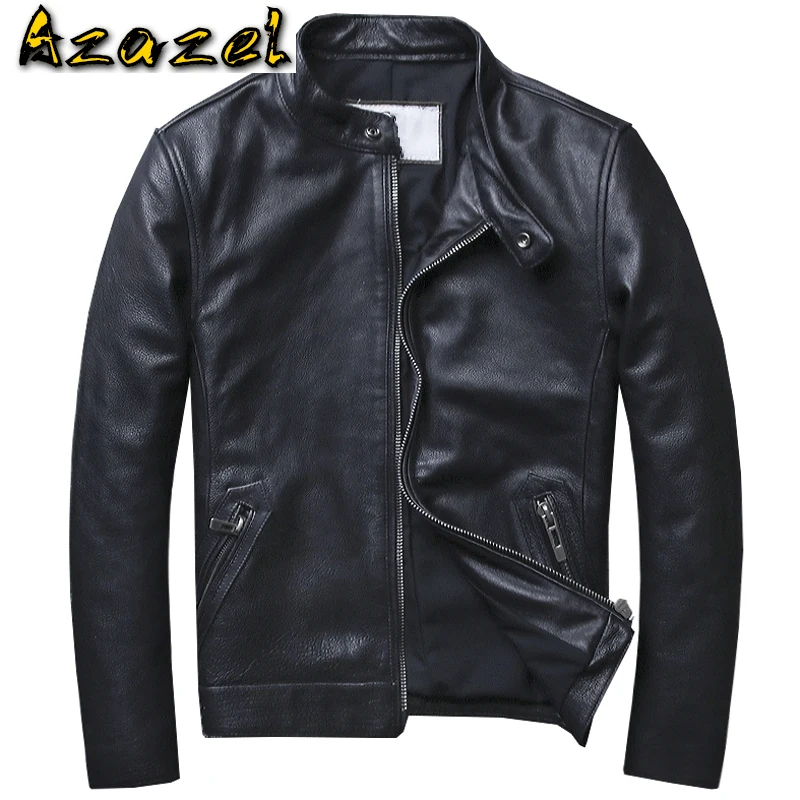 

Oversized Aviation Cow Jacket Mens Real Leather Jacket Coat Plus Size 5XL Spring Mans Cow Coats Real Pictures Man Clothing A937